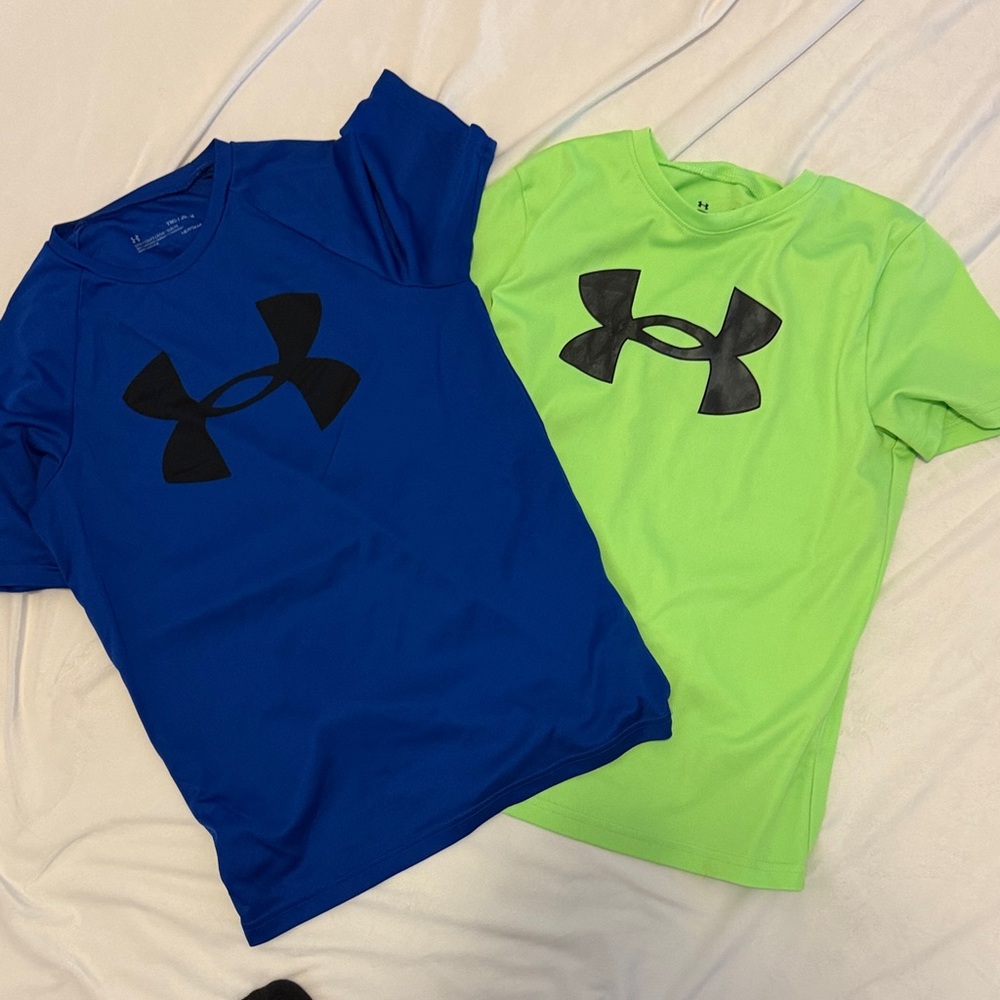 Under Armour Kids Short Sleeve Tee - Blue & Neon Green
